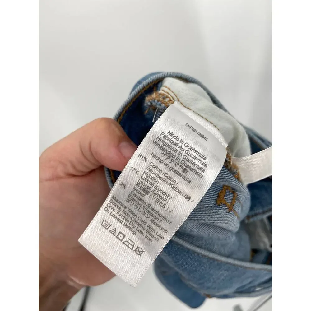 Madewell The Perfect Vintage Jean Distressed Medium Blue Wash‎ Stretch Denim 26
